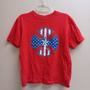 Red white & blue tee